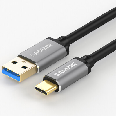 

SAMZHE) Type-C data cable charging cable USB3.0 Andrews fast charge line support millet 5 / 4C music as Huawei P9 / P10 aluminum shell black 1 meter LTC-100B