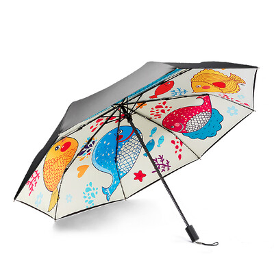 

NELLO (NELLO) N8350 double-layer open colorful plastic fish UV umbrellas rain umbrella N8350
