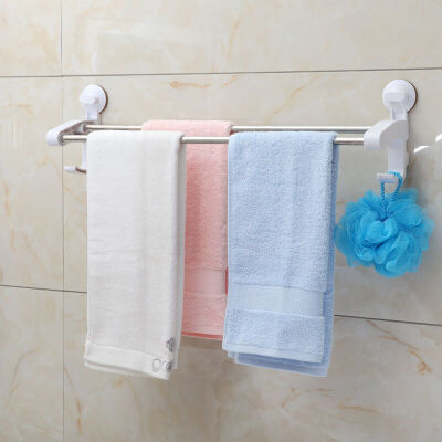 

Three thousand feet towel rack towel rack double rod free punching no suction cup strong load bearing 10kg SQC-7503