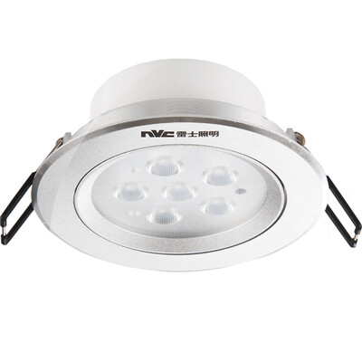 

NVC NVC Lighting LED Spotlight Downlight Ceiling Light Aluminum Sand Silver 5 Watt Warm Yellow 3000K Hole 9-9.5 cm