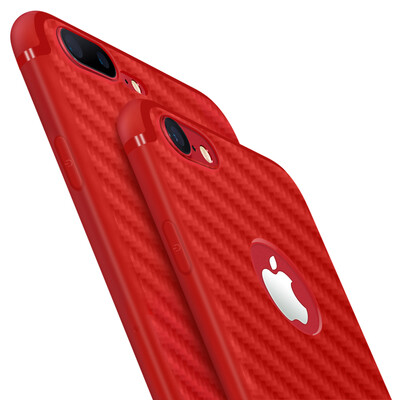 

BIAZE Apple 6 / 6S Plus Phone Case iPhone6 ​​/ 6S Plus Case All-in-One Silicone Anti-Washed Soft Shell Carbon Cushion Series JK86- Chinese Red