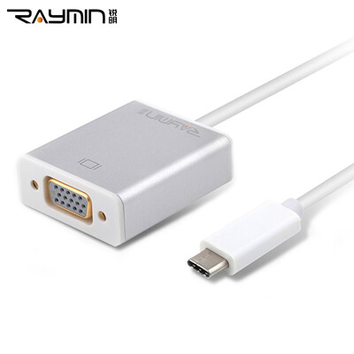 

Rui Ming LX390501 type-c to VGA female aluminum high-definition converter adapter Apple Macbook air with TV projection