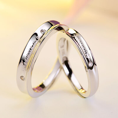 

Jane Dan JIandan S925 Silver Ring Couple on the ring to live a pair of prices can be adjusted to be stolen that five years