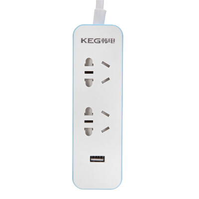 

Han Electronics (KEG) HD-ZSB-02U-W 1.8 m 2 hole 1USB intelligent apple white socket plug plugboard plugboard