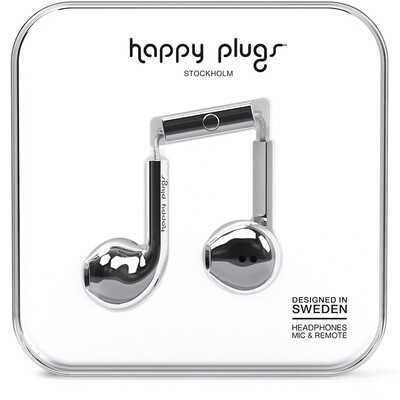 

Счастливый Заглушки Earbud Plus Deluxe Edition музыка наушники-вкладыши провод уха телефон гарнитура Швеция Скандинавский дизайн роскошь свет Tide бренд роскошь серебро