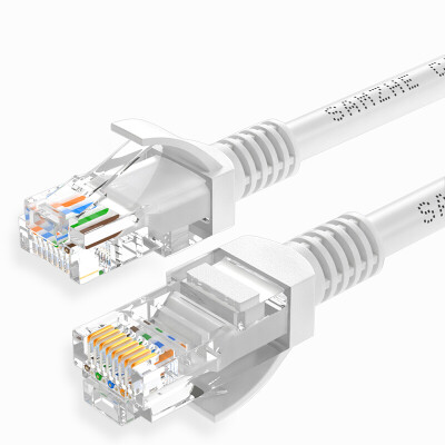 

Shanze (SAMZHE) engineering grade six cable CAT6 pure copper gigabit 8-pin twisted pair jumpers Category 6 RJ45 oxygen-free copper network cable BHE-6350 white 35 meters