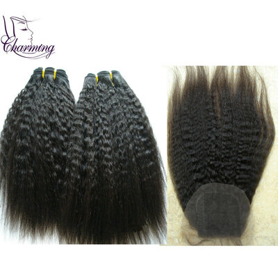 

Malaysian Virgin Hair With Closure 3pcs Lot Kinky Straight Hair With Lace Closure Human Hair Kinky Straight Virgin Hair With Clos