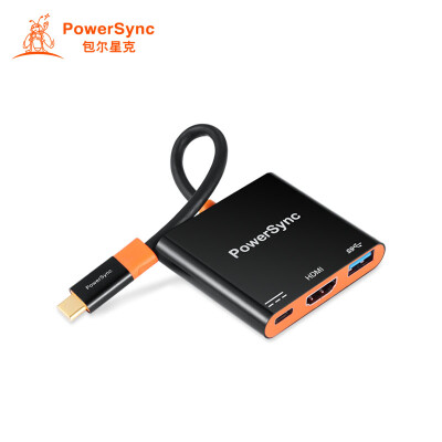 

(PowerSync) CUBCKCRS0001 Тип C к HDMI / USB3.0 / typeC 3-портовый адаптерный кабель