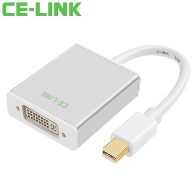 

CE-LINK 1002 Mini DP to DVI Converter Projector connector Mini DisplayPort to DVI adapter cable Apple MacBook lightning connection TV
