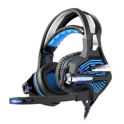 

KOTION EACH GS100 Headset gaming 7.1 Full USB interface Headset Notebook Desktop PC Headset with microphone bass black blue