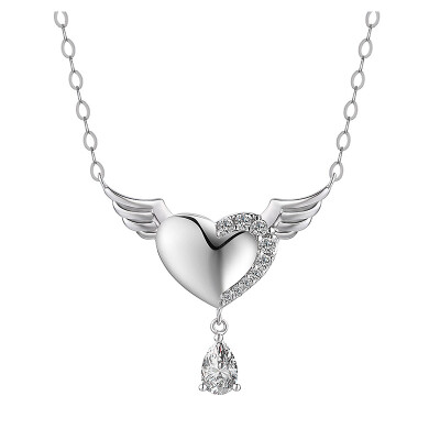 

AFFINER 925 silver angel tears necklace female models clavicle chain fashion jewelry female AFP2037