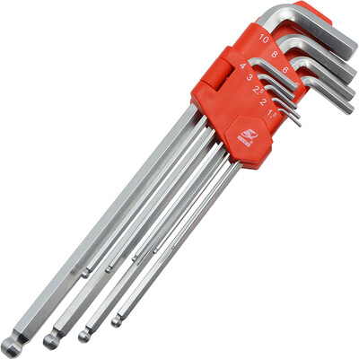 

Kraft Weir Allen Wrench Set Long Ball Head Type 9 Piece KH5003