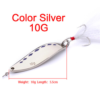 

1PC PRO BEROS High Quality Spoon Lure Fishing Lure Gold/Silver Color Fishing Bait 10g/15g/20g with 4#-#6-8# Hooks Fishing Tackle