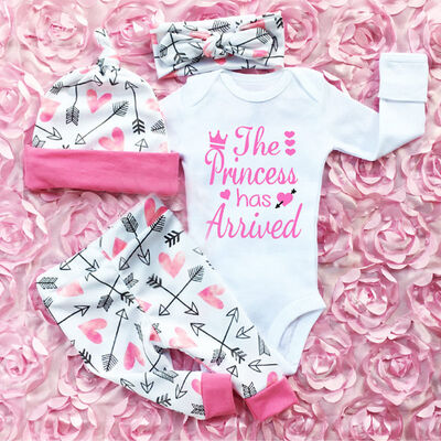 

CANIS Newborn Toddler Baby Girls Clothes Romper Jumpsuit BodysuitPants Outfits Set