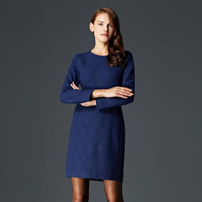 

Marc Rebecca Commons Simple Long Sleeve Lace Dress 55301E Blue
