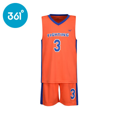 

361 ° children's clothing boy summer new sports basketball clothes N51721461 Fanta orange 150