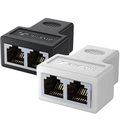 

Shanze SAMZHE 303BK network three-way RJ45 cable extension adapter network interface splitter one sub-8P8C Unicom head single loaded black