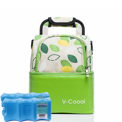 

V-Coool suit love cottage double-layer large capacity breast milk preservation package Mommy back milk bag milk storage bag rose red dry blue ice 2