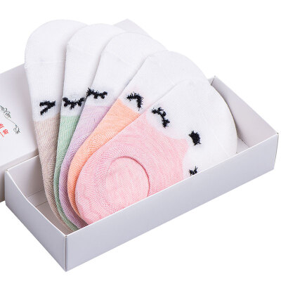 

Arctic cashmere socks female socks sports boat socks anti-off female socks women&39s cotton socks 5 pairs of mixed gift box dressing socks BJRCW female - smiling fox -