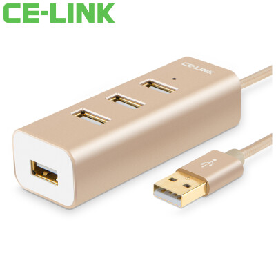 

CE-LINK 2422 USB2.0 4-портовый концентратор концентратора 0,5 метра Яблочный ноутбук / суперкомпьютер 2.0USB расширение mini-in-line HUB сплиттер Tu Hao gold