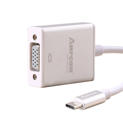 

AMPCOM AMPCOM Type-C to VGA HD Converter Macbook Millet Air Connection TV Projector Display USB-C 31 Adapter Adapter Line Silver