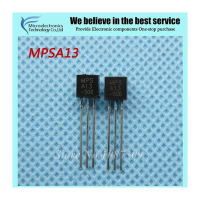 

100pcs free shipping MPSA13 A13 TO-92 Darlington Transistors 500mA 30V NPN new original