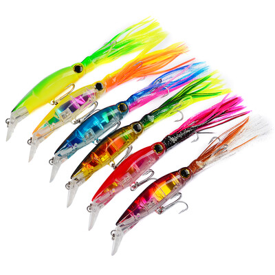

1pc дизайн Squid 7 "-14cm / 1.566oz-40g рыболовные приманки 6 цветов рыбацкая приманка 1/0 # крючок рыболовные снасти