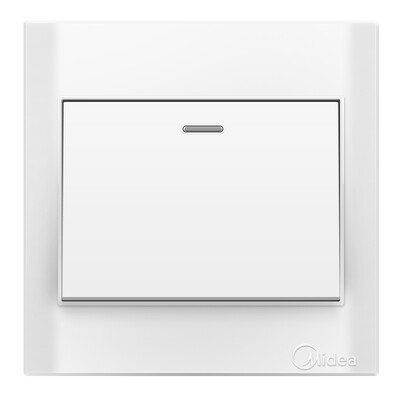 

Midea Midea switch panel 86 type open double control with fluorescent E03 elegant white