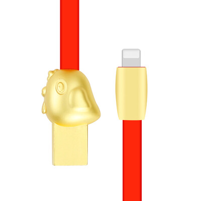 

Moxi mokis Apple data cable zinc alloy charging line mobile phone charger line 1 m Jinjie red line for Apple iphone7plus 6 6s 5 ipad4 air