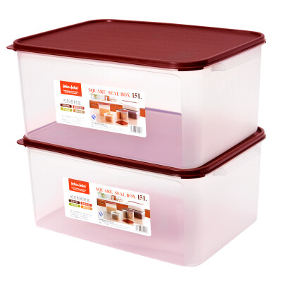 

JEKO&JEKO plastic storage box moisture-proof storage box 15L 2 Pack large rectangular storage box pill box sealed box dark red SWB-5441