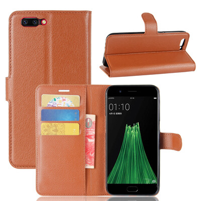 

GANGXUN Oppo R11 Case High Quality PU Leather Flip Cover Kickstand Anti-shock Wallet Case for Oppo R11