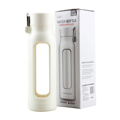 

Lock & lock fashion nam cups white 350ML glass cups insulated portable business students creative hand cups LLG651WHT