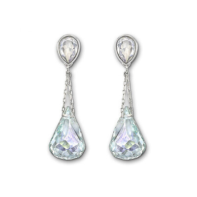 

SWAROVSKI Swarovski каплевидные бледно-голубой лунный свет пронзил серьги 1119274