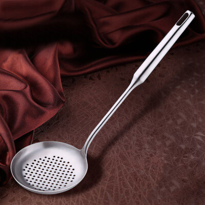 

Chef-style 304 stainless steel large colander thickening long handle to enhance the fishing spoon spicy hot pot soup spoon filter