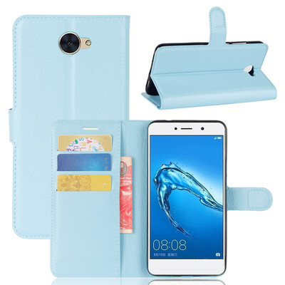 

GANGXUN Huawei Y7 Case High Quality PU Leather Flip Cover Kickstand Anti-shock Wallet Case for Huawei Y7