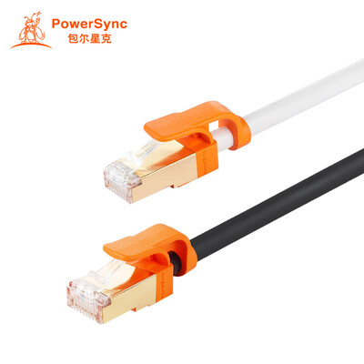 

(PowerSync) CAT7-KRMG19-3 семь типов кабеля 1 метр высокоскоростная чистая медь Гигабитная сеть круглый алюминиевый фольга щит анти-качели жемчужно-белый