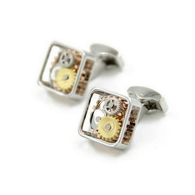 

Yoursfs @ Fashion Handmade Cufflink Retro Vintage Machinery Стимпанк Личность Часы Стекло Пользовательские Мужчины Футболка Запонки Ювелирные изделия