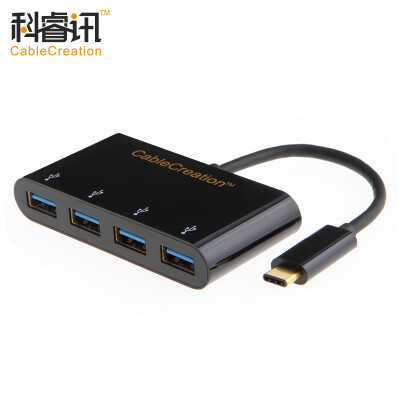 

CABLE CREATION USB3.0 High Speed ​​Expansion 4-Port HUB Hub 0.1m Aluminum Alloy Desktop Notebook Computer One-Tailed Four USB Splitter Rose Gold CD0251