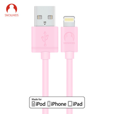

Snowkids Apple MFi сертификация 6 / 5s / 7 кабель для передачи данных 1,2-миллиметровый розовый мобильный телефон зарядка зарядного устройства USB-кабель питания iPhone6s / 7P / iPad ios11 / 10/9/8