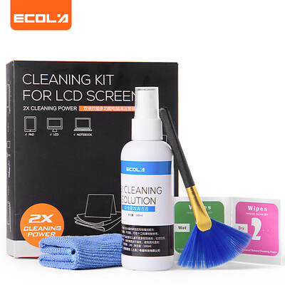 

ECOLA CD-EL135 computer cleaning kit screen cleaner double efficient four-piece cleaning liquid 100ML cleaning cloth cleaning brush lens wipes