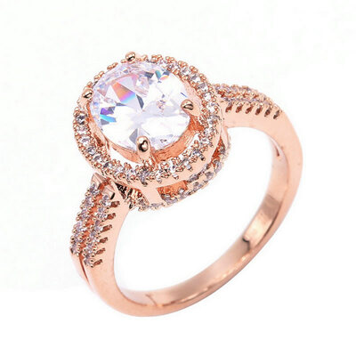

Yoursfs@ Round Ring Engagement Rings Setting Cubic Zirconia Anel Jewelry For Women Love Bague Anillos Mujer Gift