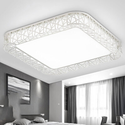 

Sunshine lighting led ceiling lamp round bedroom lamp living room lamp rectangular modern simple led bird nest iron lighting fixture XD50053 / 1 30w three paragraph color 50 * 50cm