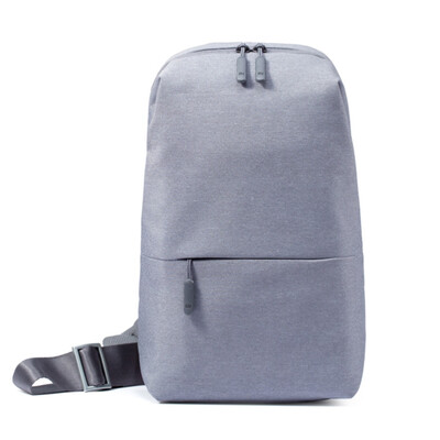 

Xiaomi MI 90 Fun multi-function urban casual chest bag light gray shoulder bag can be put into a 7-inch tablet
