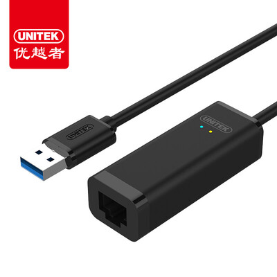 

Улучшенный человек (UNITEK) Gigabit проводной сетевой карты USB USB3.0 для RJ45 Интерфейсный кабель Apple Mac Dell / ноутбук сетевой адаптер интерфейса черный Y-3470BBK
