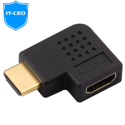 

IT-директор V7XF03 HDMI HDMI женский женский мужчина к HDMI штырем к HDMI стандартного разрешения сигнального кабеля 90 расширенный угол черный