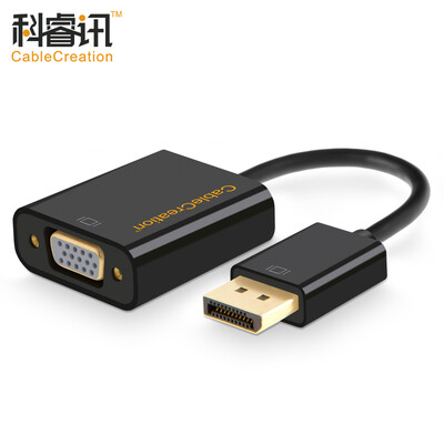 

КАБЕЛЬНОЕ СОЗДАНИЕ Преобразователь DP в VGA 1.2 Режимы DisplayPort DP VGA женский конверсионный кабель с телевизором проектор 1080P HD черный CD0021