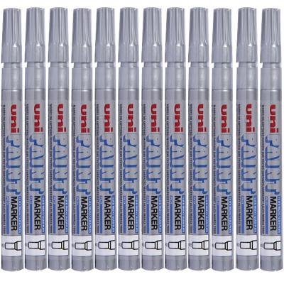 

Mitsubishi Uni PX-21 small word paint pen can be used for car paint 08-12mm silver 12 loaded