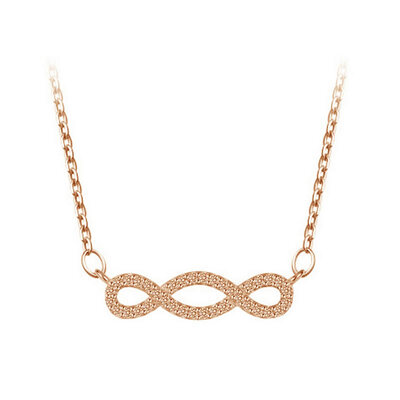 

Yoursfs Fashion Twist Style Rose Gold Plated Zircon Pendant Necklace