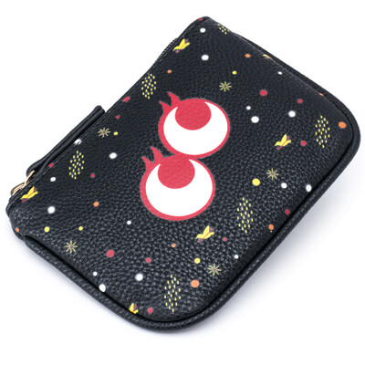 

Baifeng Buifeng coin purse mini cartoon big eyes key card storage PU hand-held small wallet white printing