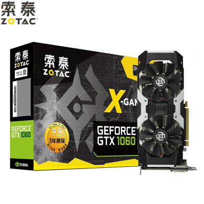 

(ZOTAC) Видеокарта GTX1060-6GD5 Supreme Plus OC 1607-1835 / 8108MHz 6G / 192bit GDDR5 PCI-E